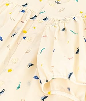 Amazon.co.jp: [プチバトー] ポプリン半袖ワンピース＆ブルマ